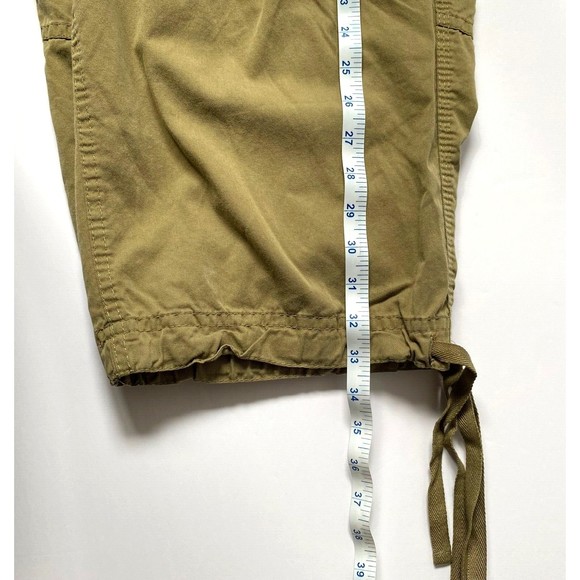 Liz Claiborne Capris 20W Olive Green Sloane Cargo Drawstring Waist Legs Lyocell - Picture 11 of 13